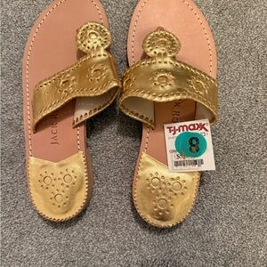 Jack Rogers Metallic Gold Sandals